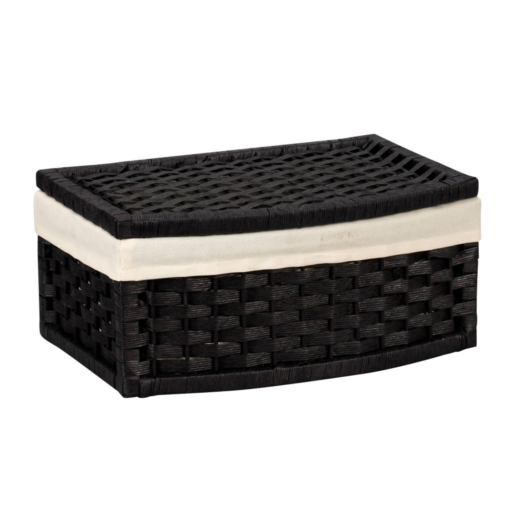 Household Essentials 7" Woven Basket with Lid